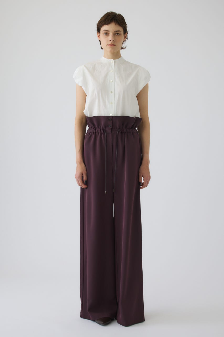 7/15- order start Bottle neck volume blouse WHT FREE