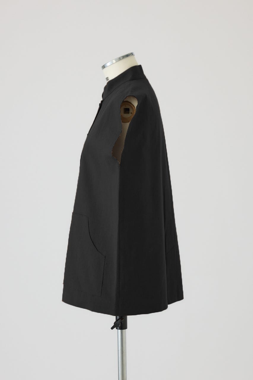 7/1- order start Linen mix box vest BLK FREE