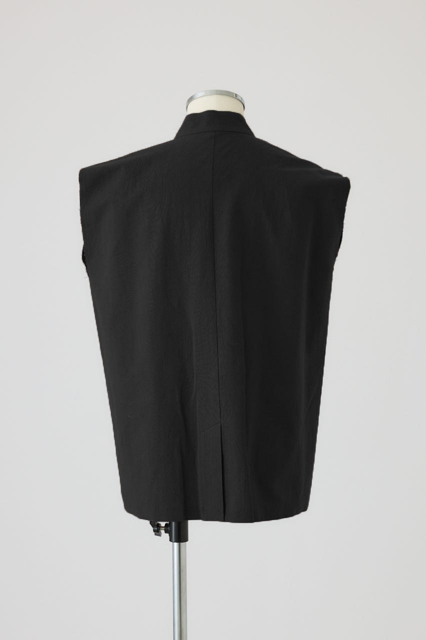 7/1- order start Linen mix box vest BLK FREE