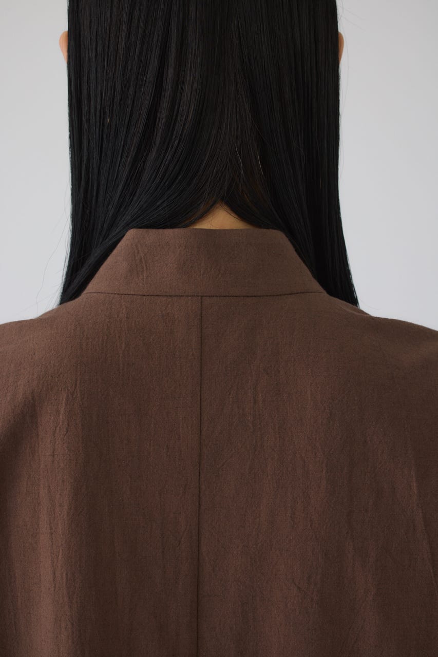 7/1- order start Linen mix box vest BRN FREE