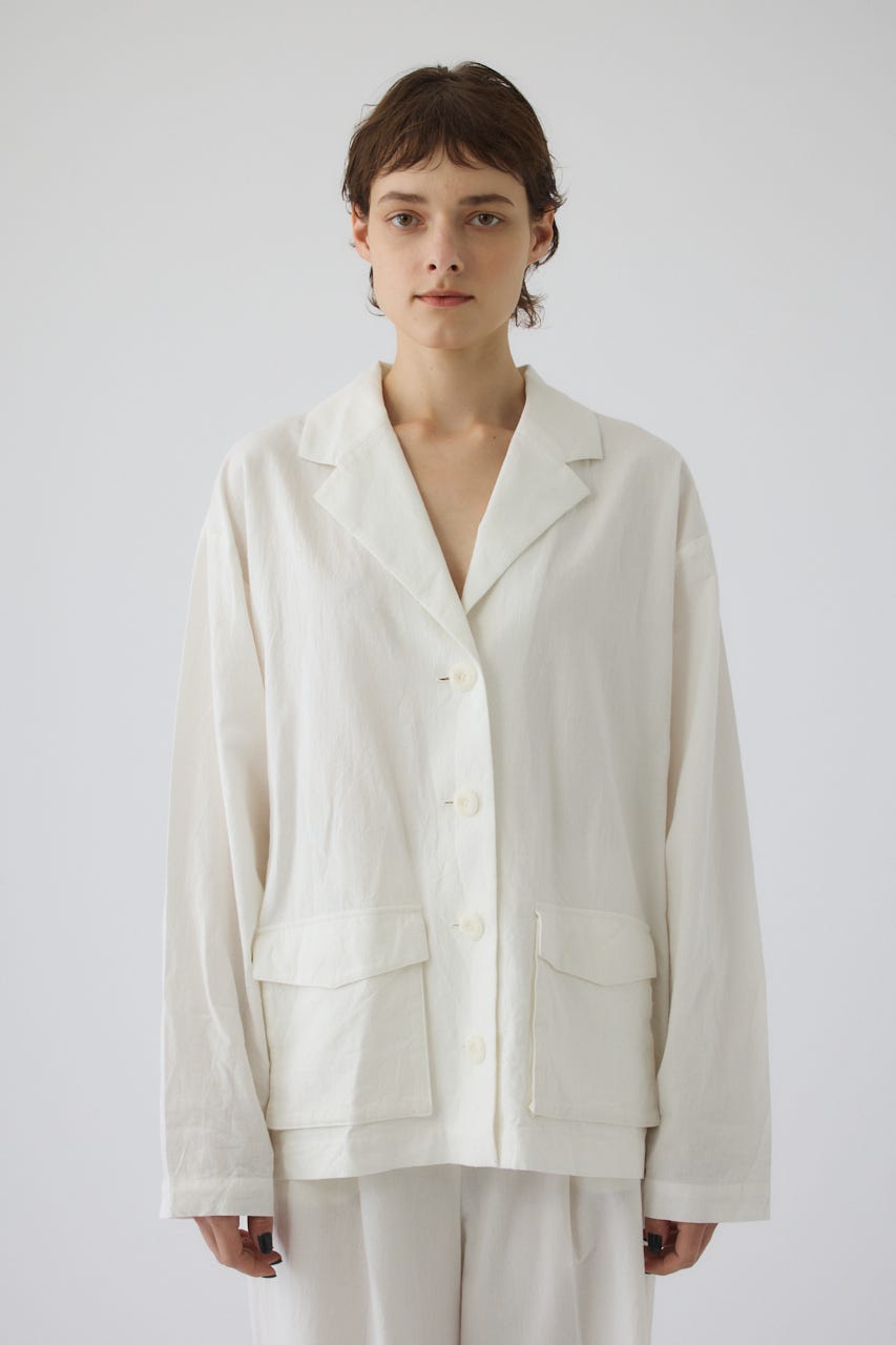7/1- order start Linen mix shirt JK WHT FREE