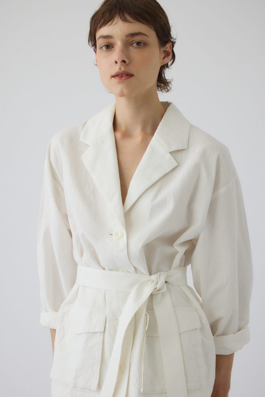 7/1- order start Linen mix shirt JK WHT FREE