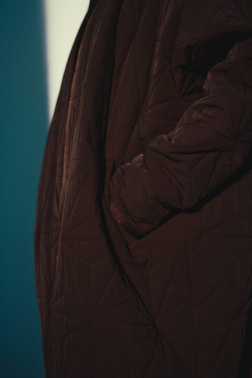 【26FW OUTER PRE ORDER】Original quilting cover CT BRN FREE