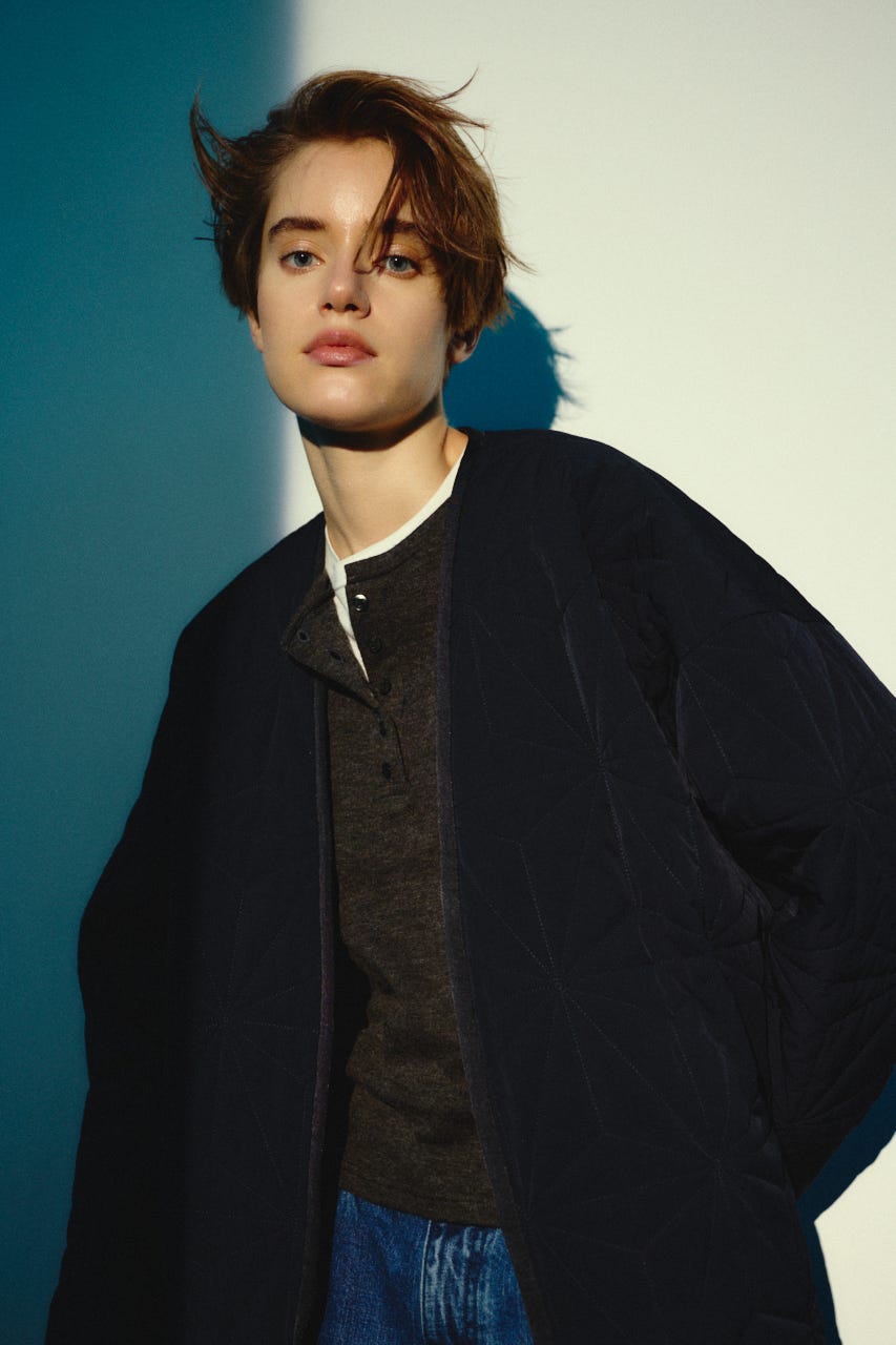 【26FW OUTER PRE ORDER】Original quilting cover CT NVY FREE