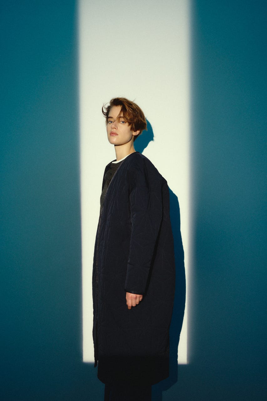 【26FW OUTER PRE ORDER】Original quilting cover CT NVY FREE