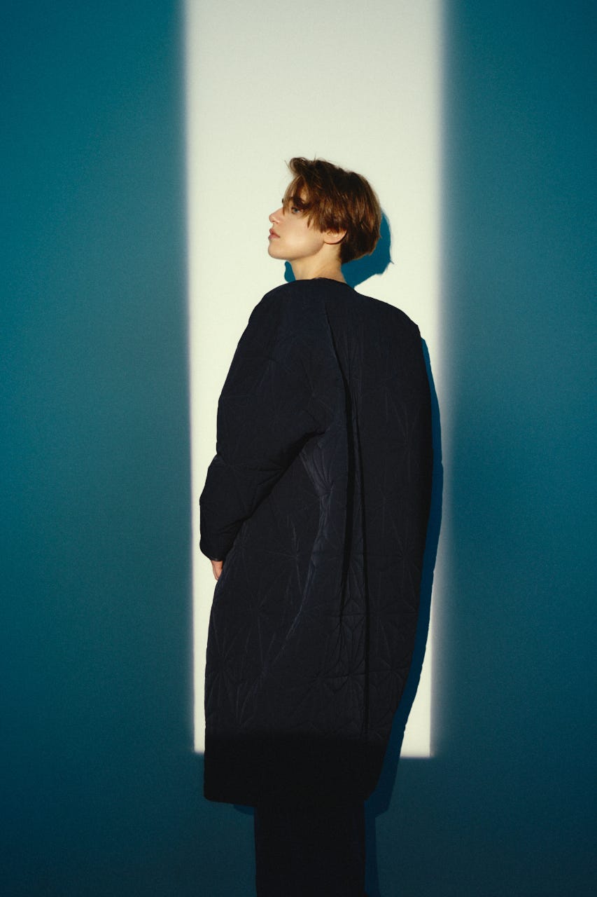 【26FW OUTER PRE ORDER】Original quilting cover CT NVY FREE