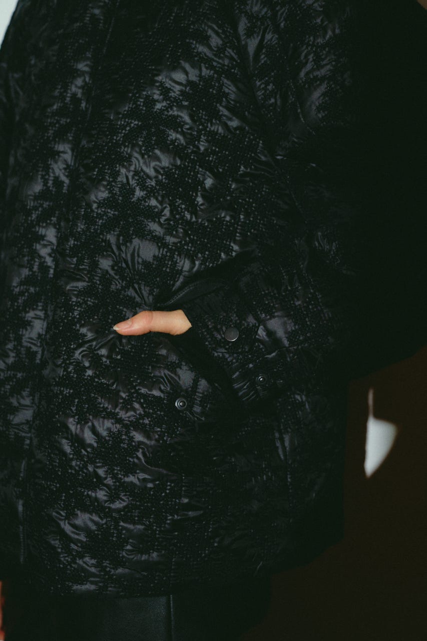 【26FW OUTER PRE ORDER】Punching embroidary BZ BLK 36