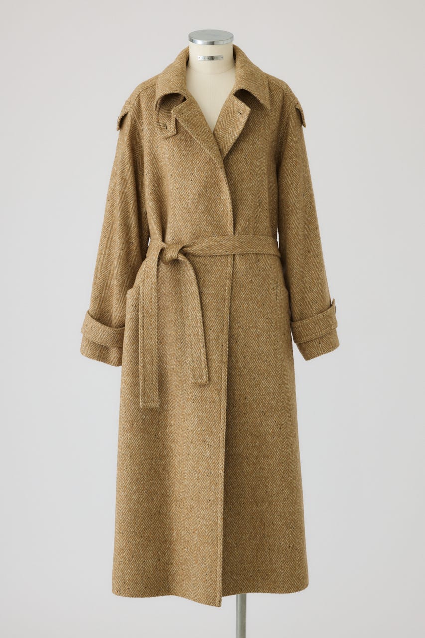 【26FW PRE ORDER】Herringbone over loose CT BEG 36