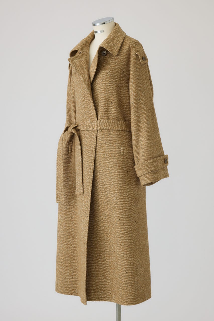 【26FW PRE ORDER】Herringbone over loose CT BEG 36