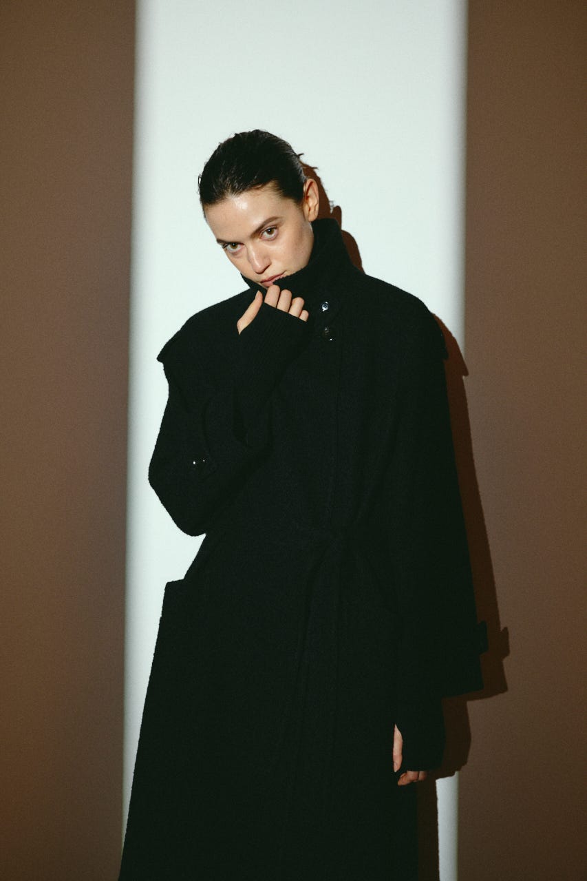 【26FW OUTER PRE ORDER】Herringbone over loose CT BLK 36