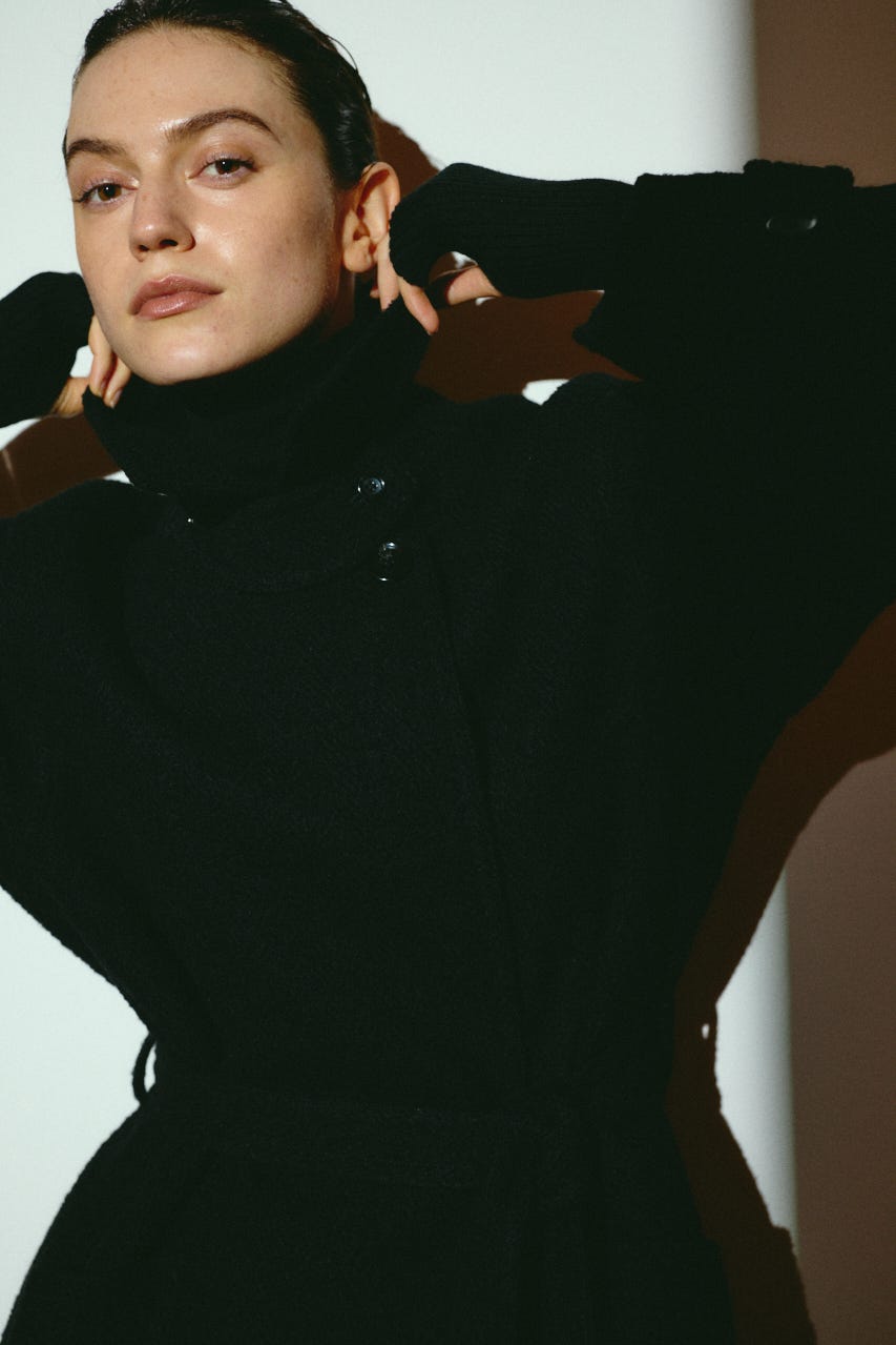 【26FW OUTER PRE ORDER】Herringbone over loose CT BLK 36