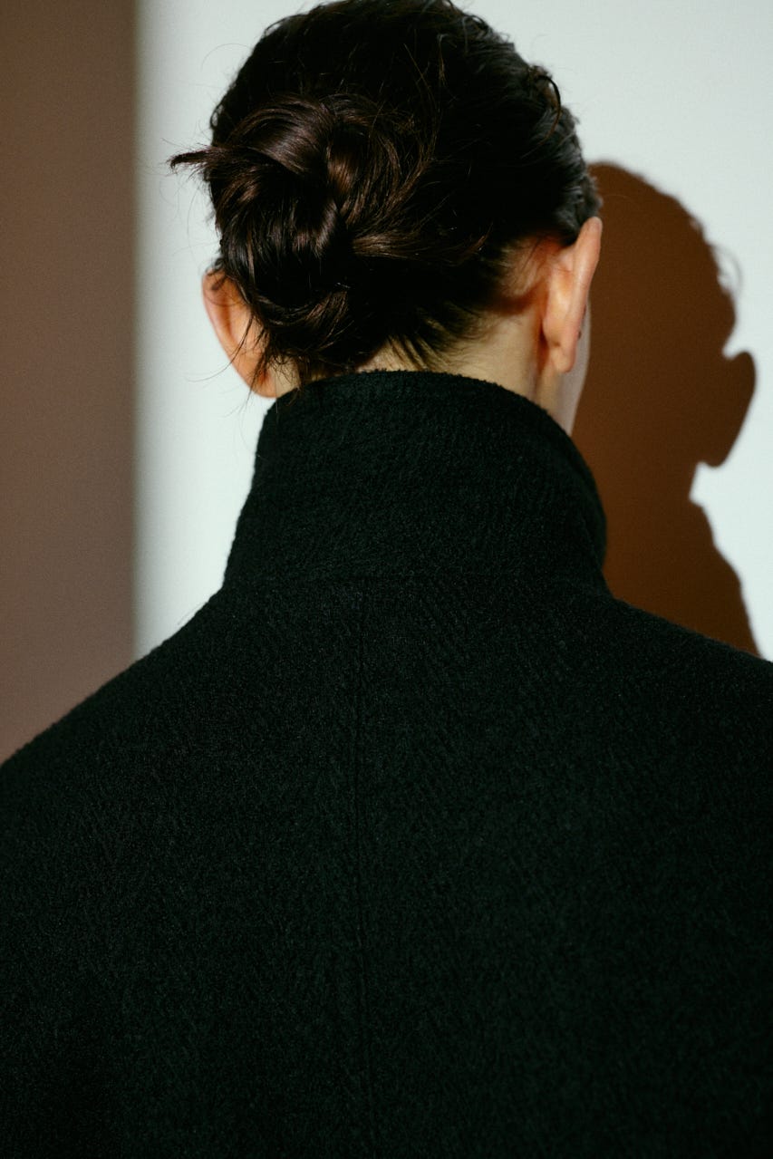 【26FW OUTER PRE ORDER】Herringbone over loose CT BLK 36