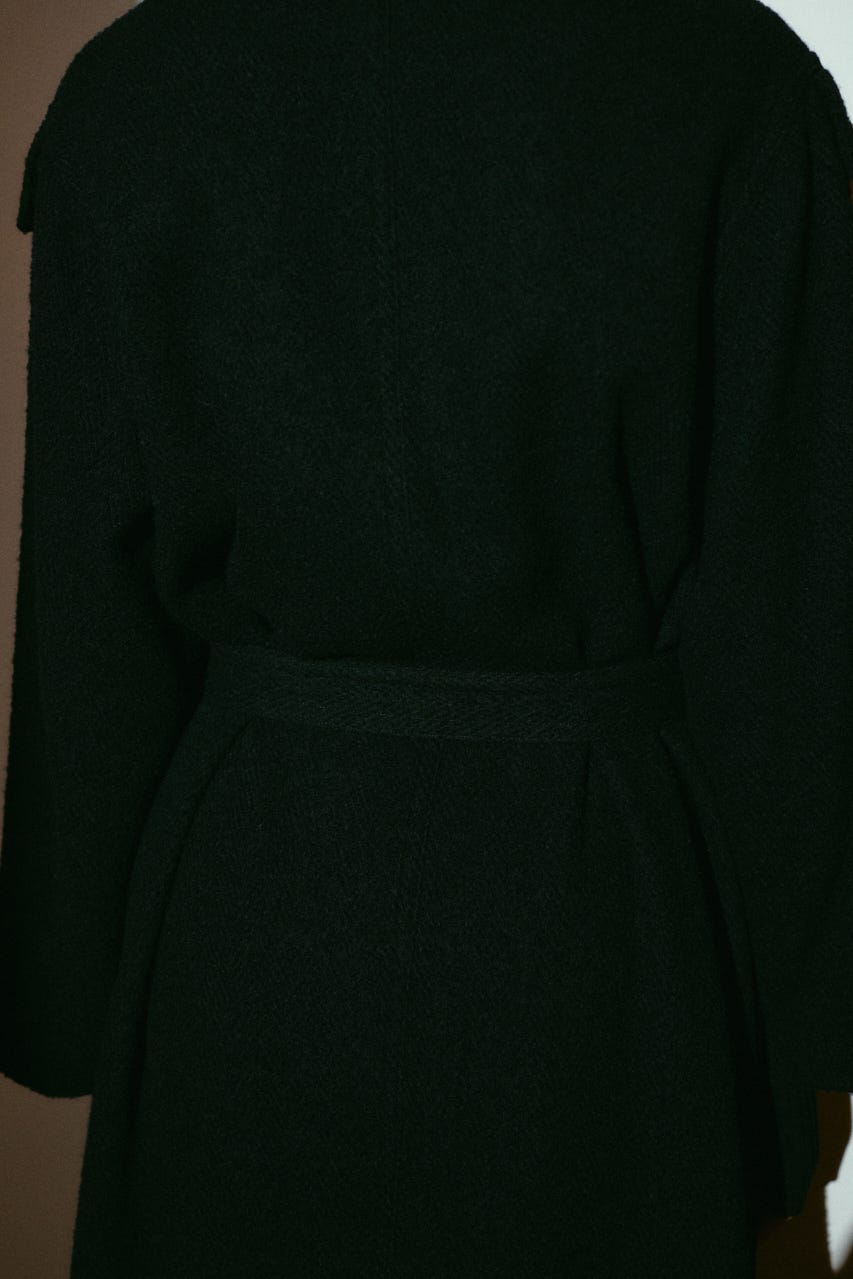 【26FW OUTER PRE ORDER】Herringbone over loose CT BLK 36