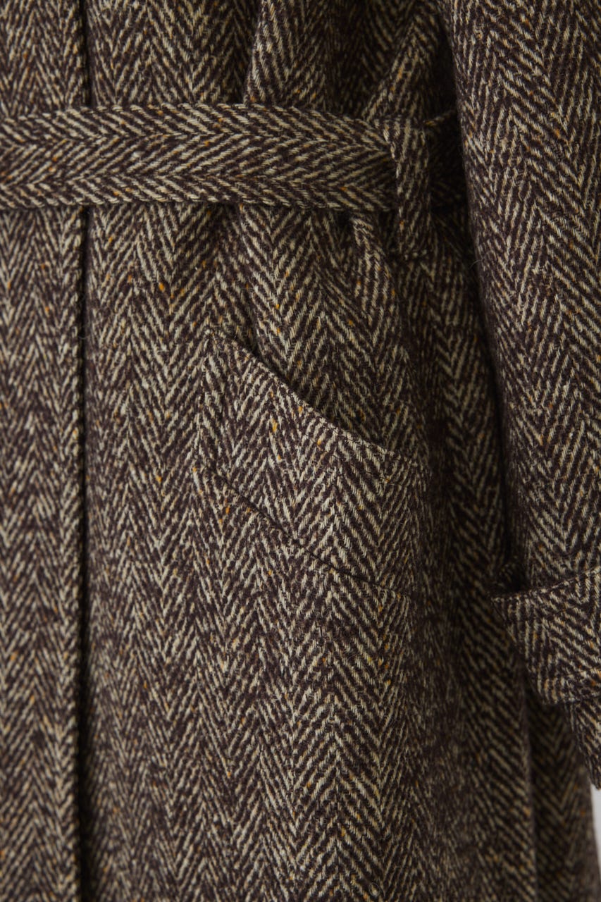 【26FW PRE ORDER】Herringbone over loose CT BRN 38