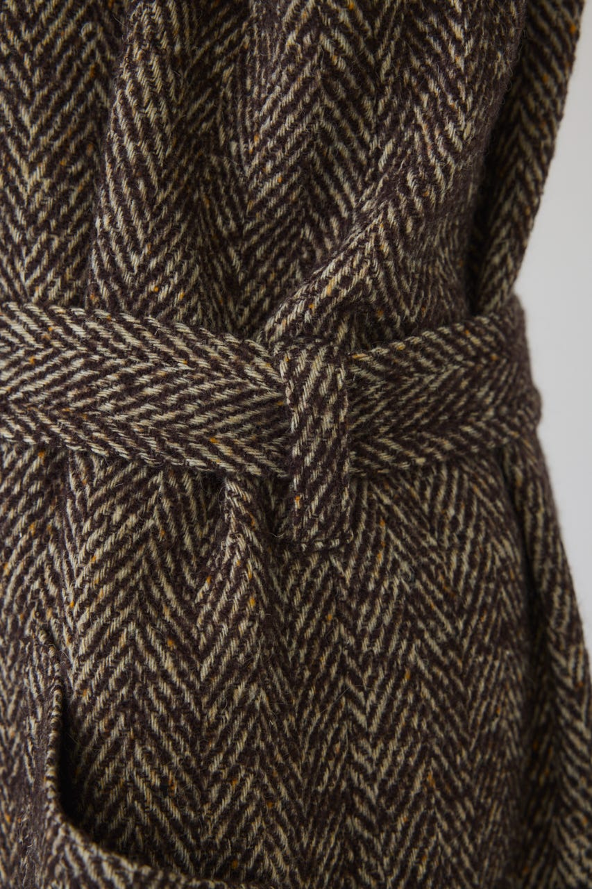 【26FW PRE ORDER】Herringbone over loose CT BRN 38