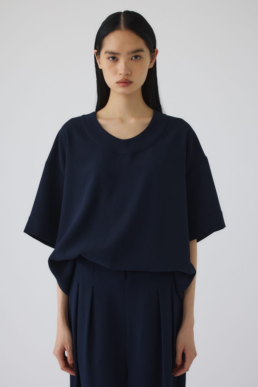 7/1- order start Georgette u-neck tops NVY FREE