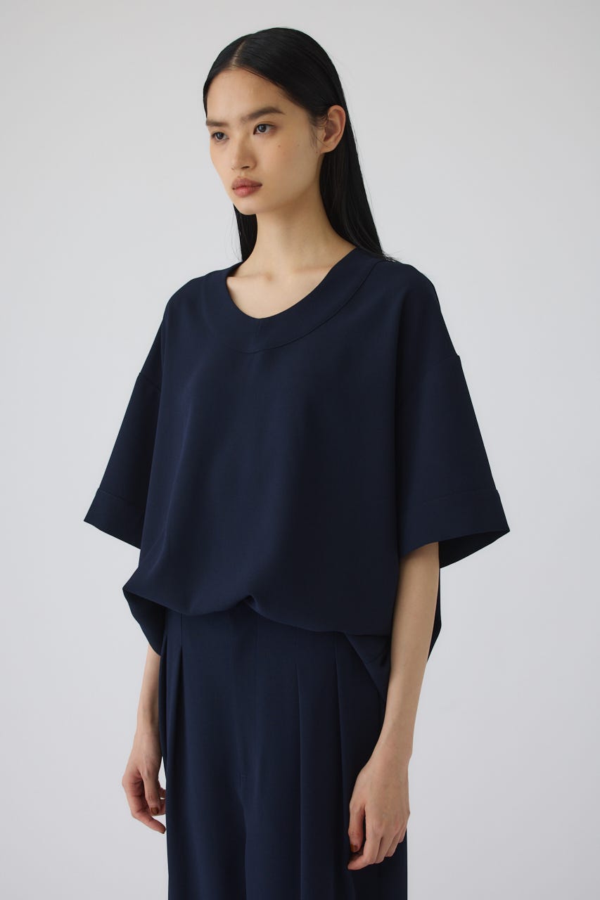 7/1- order start Georgette u-neck tops NVY FREE