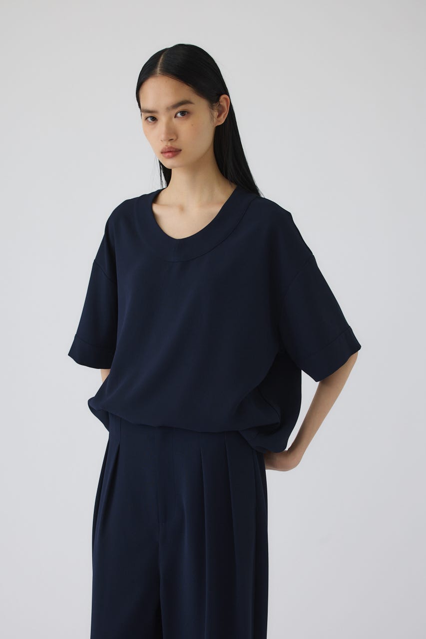 7/1- order start Georgette u-neck tops NVY FREE
