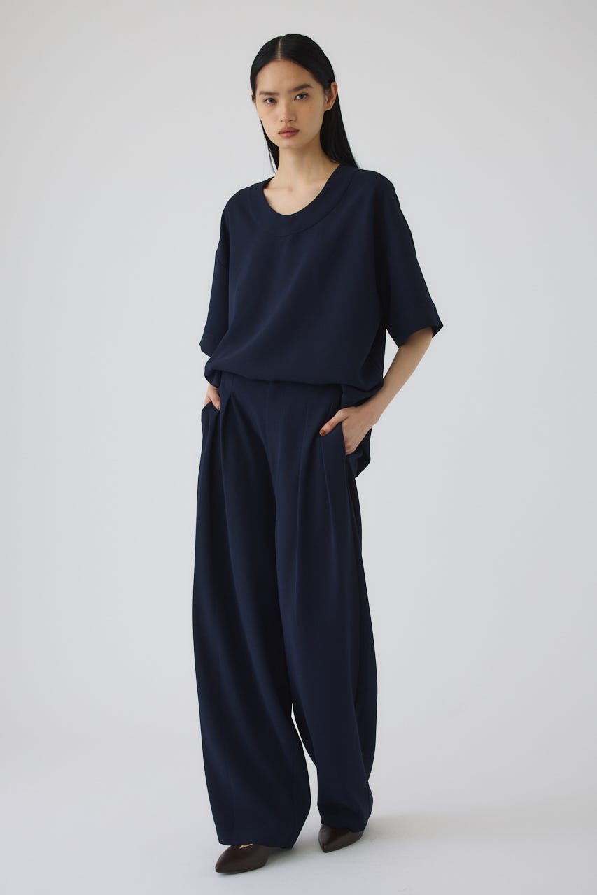 7/1- order start Georgette u-neck tops NVY FREE