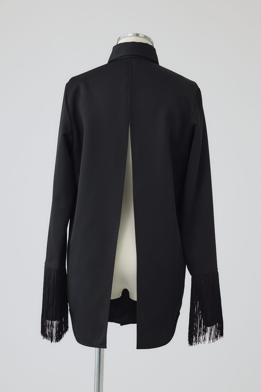 【26FW PRE ORDER】Dressy shirt with tie clip BLK FREE