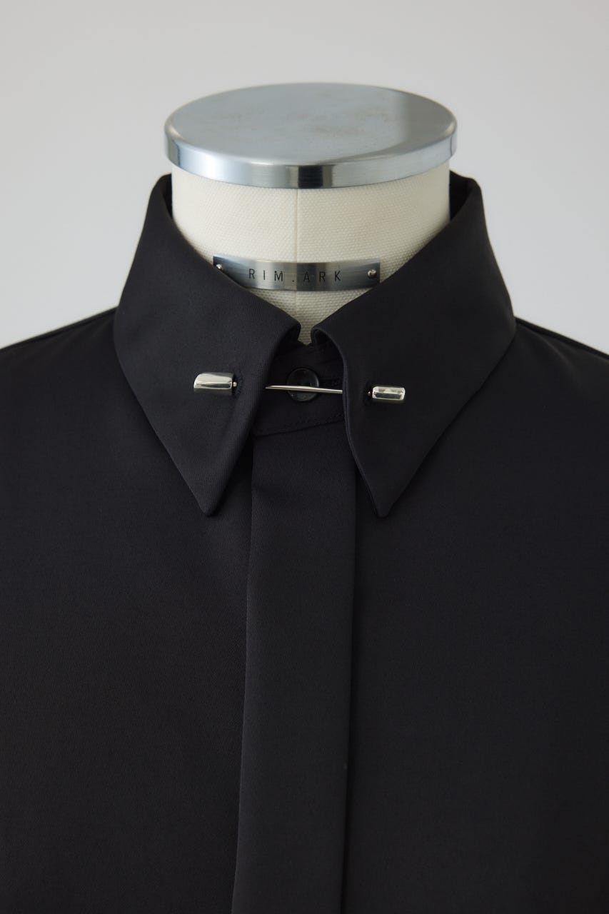 【26FW PRE ORDER】Dressy shirt with tie clip BLK FREE