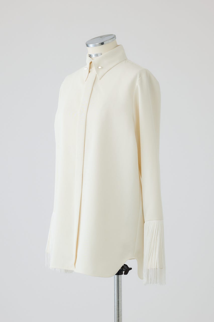 【26FW PRE ORDER】Dressy shirt with tie clip O/WHT FREE