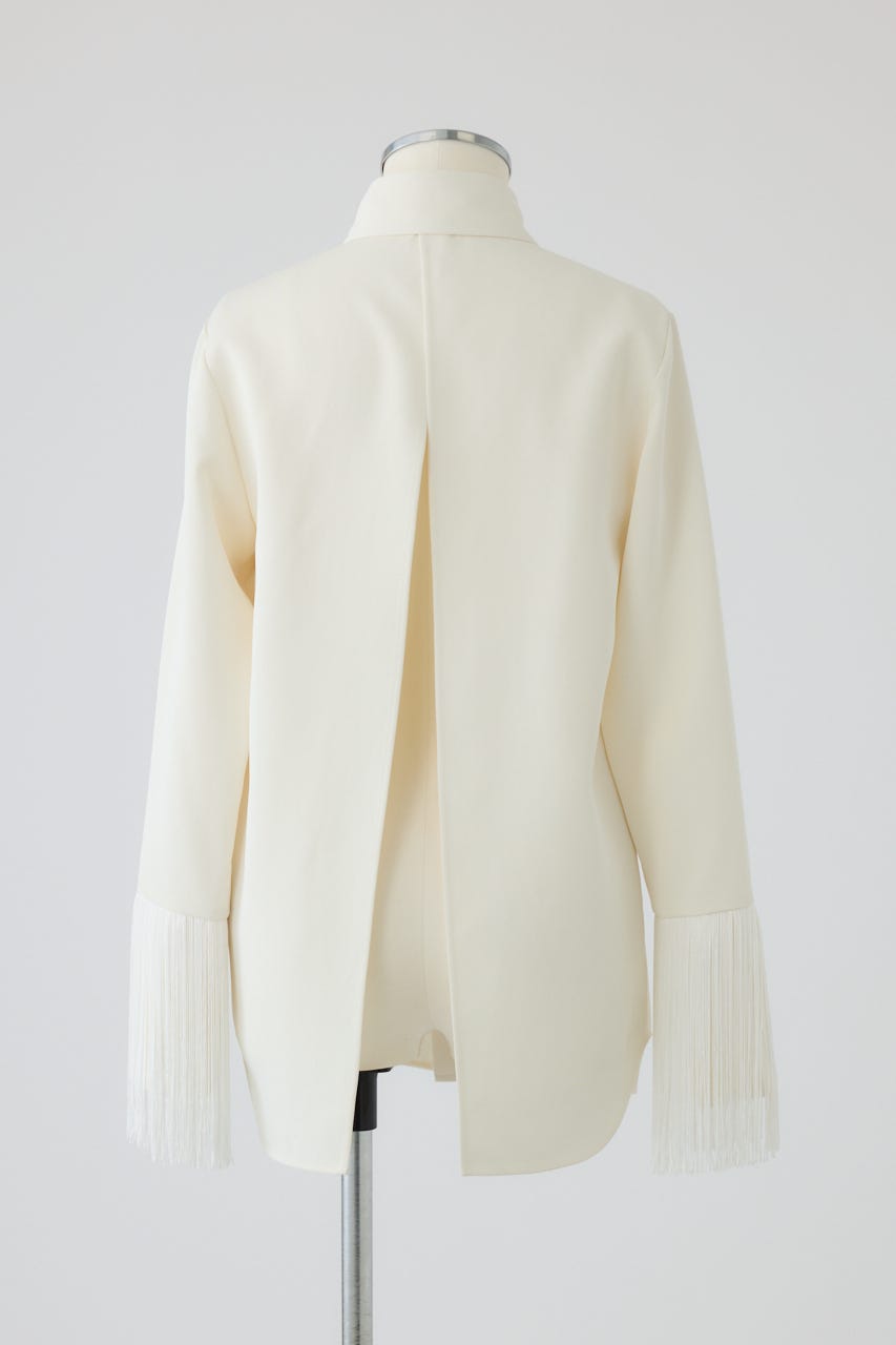 【26FW PRE ORDER】Dressy shirt with tie clip O/WHT FREE