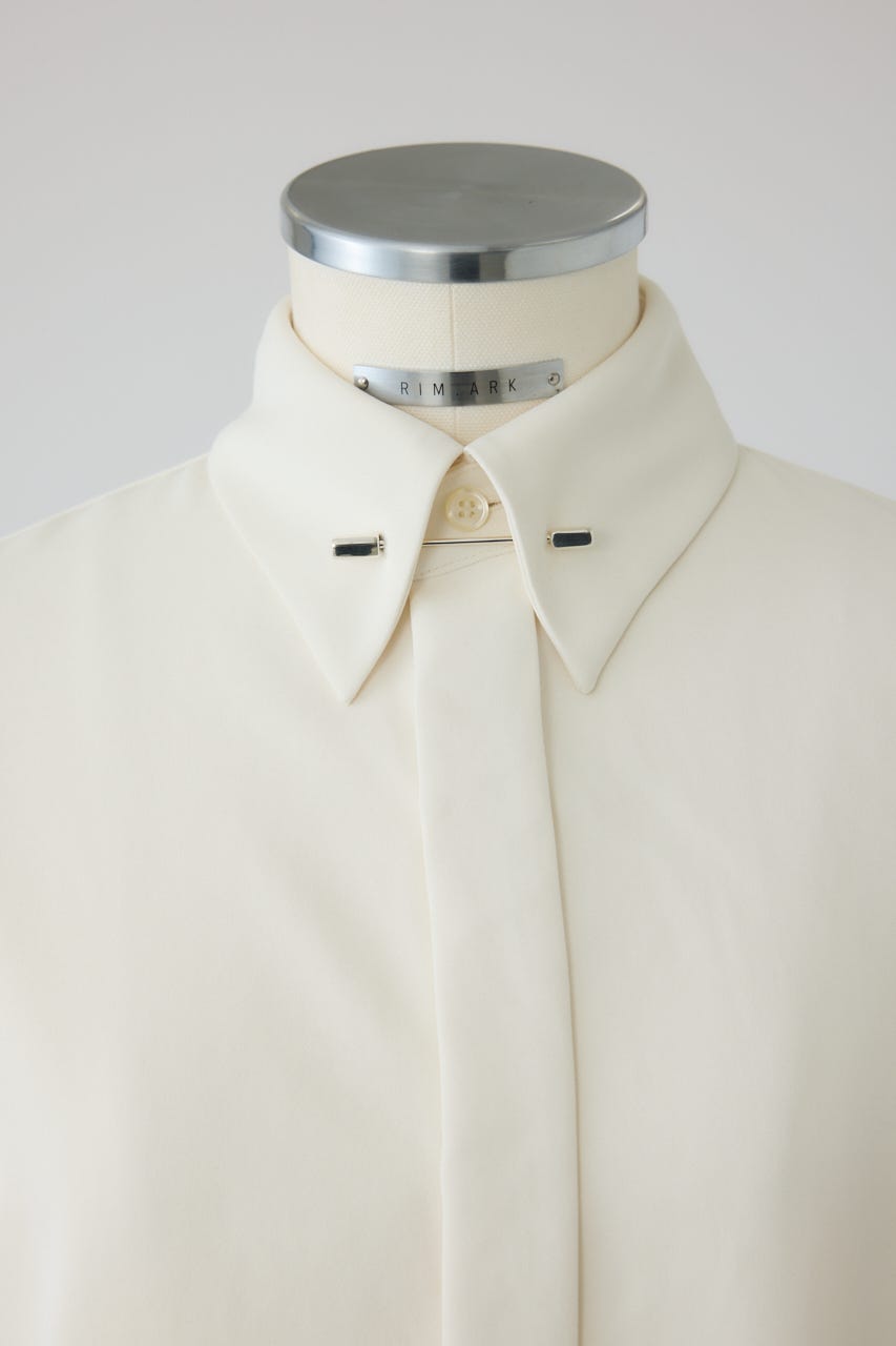 【26FW PRE ORDER】Dressy shirt with tie clip O/WHT FREE