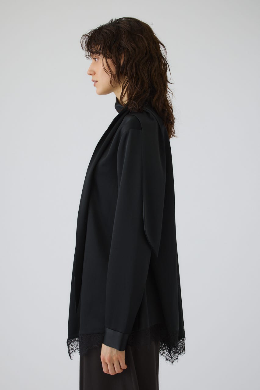 9/2- order start Lace hem blouse BLK FREE