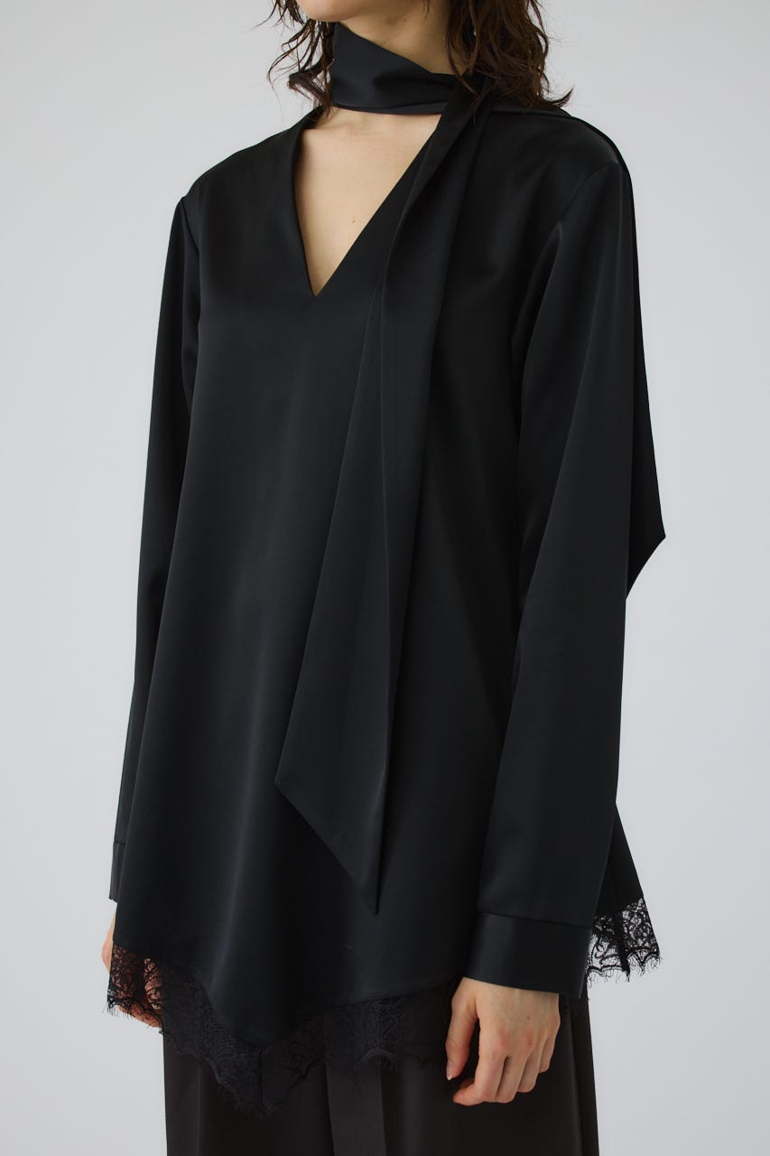 9/2- order start Lace hem blouse BLK FREE