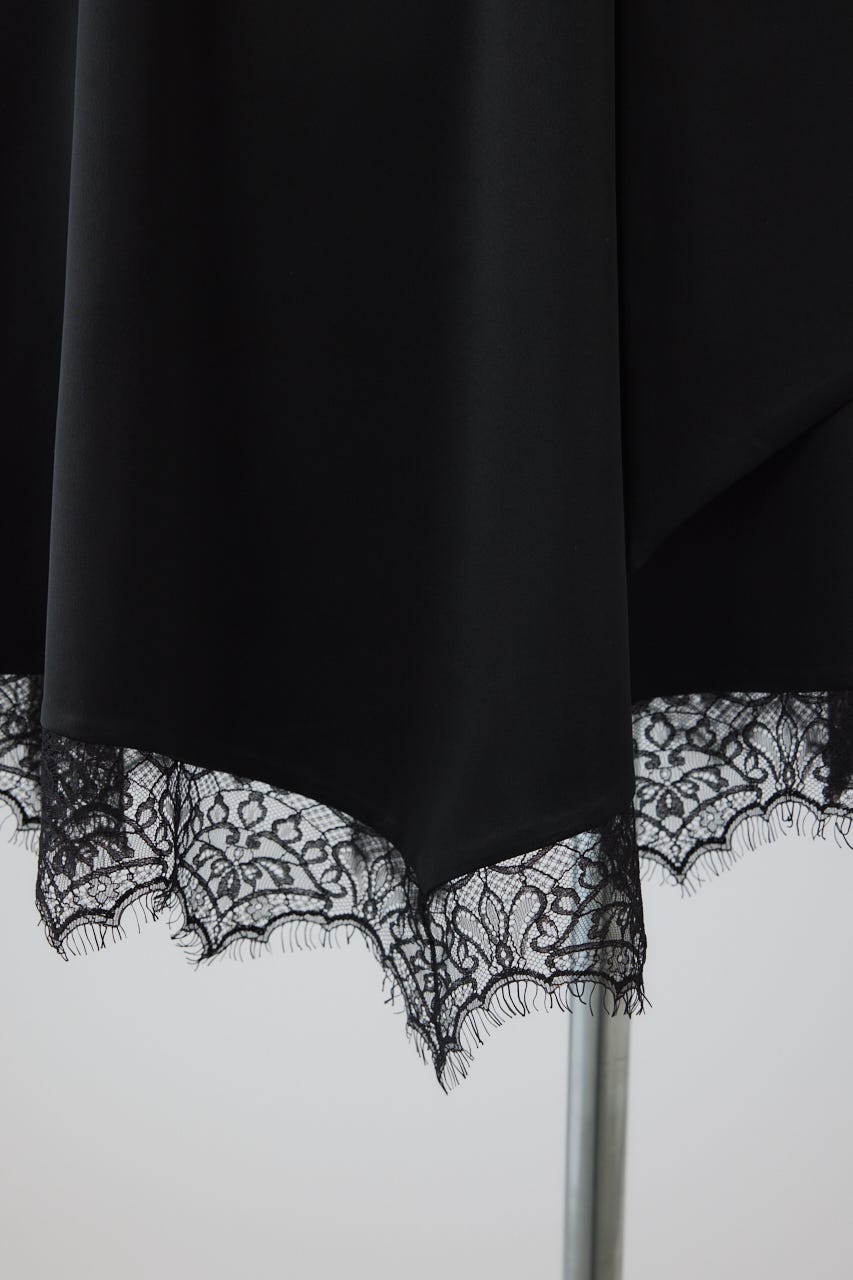 【26FW PRE ORDER】Lace hem blouse BLK FREE