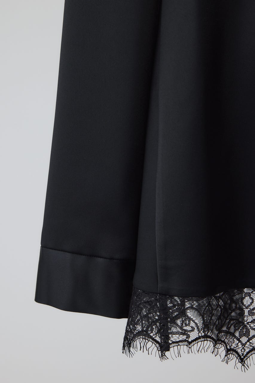 【26FW PRE ORDER】Lace hem blouse BLK FREE