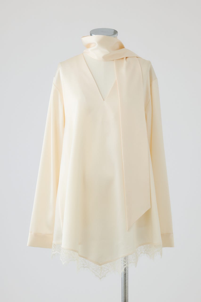 【26FW PRE ORDER】Lace hem blouse IVOY FREE