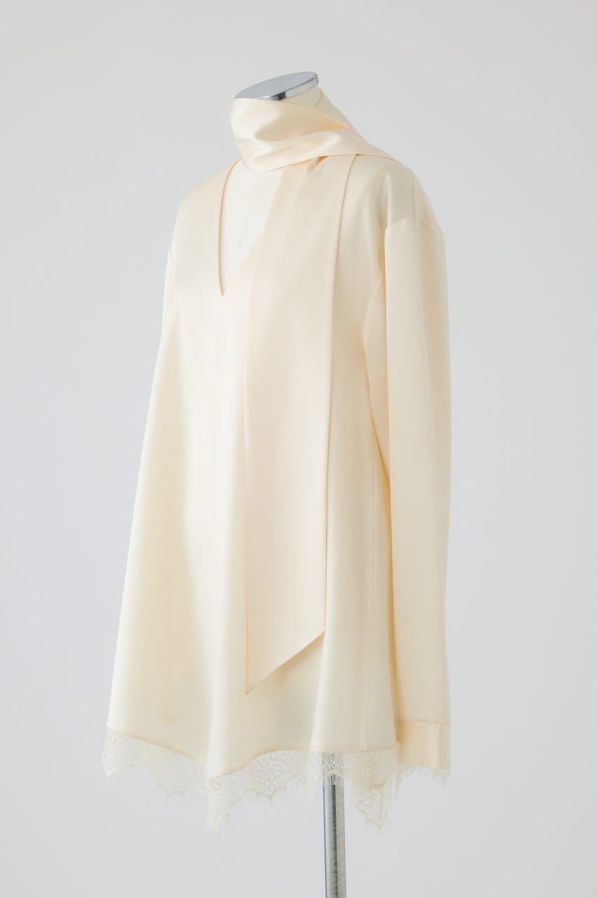 【26FW PRE ORDER】Lace hem blouse IVOY FREE