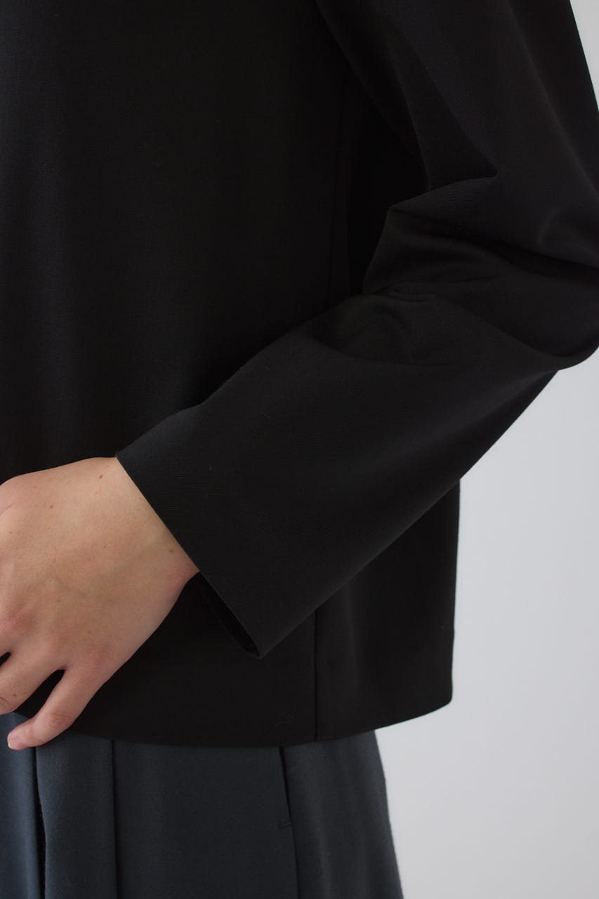 Neck drape blouse BLK FREE