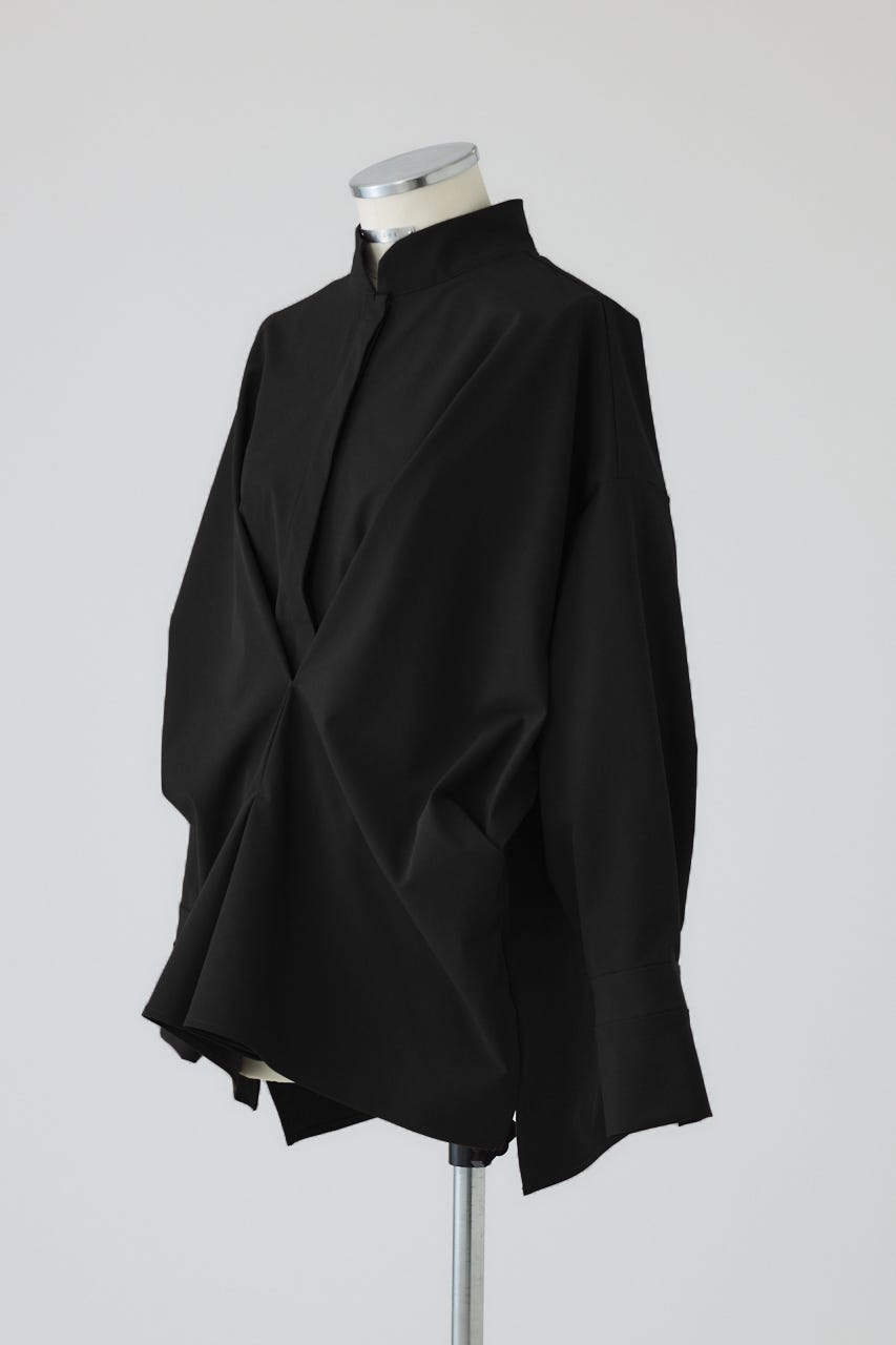 【26FW PRE ORDER】Tuck point wide shirt BLK FREE