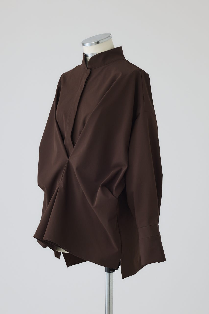 【26FW PRE ORDER】Tuck point wide shirt BRN FREE
