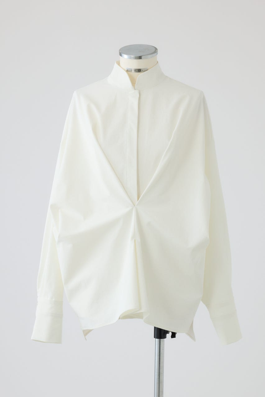 【26FW PRE ORDER】Tuck point wide shirt WHT FREE