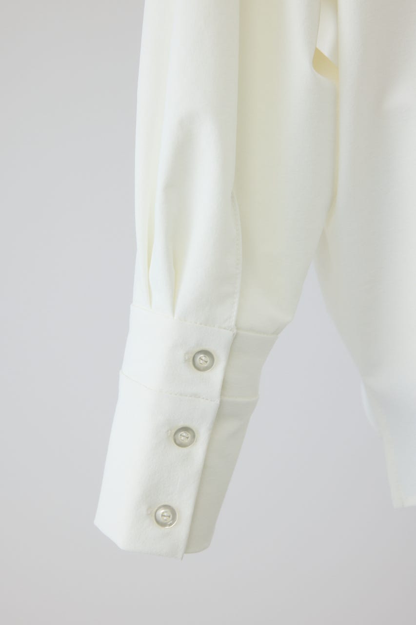 【26FW PRE ORDER】Tuck point wide shirt WHT FREE