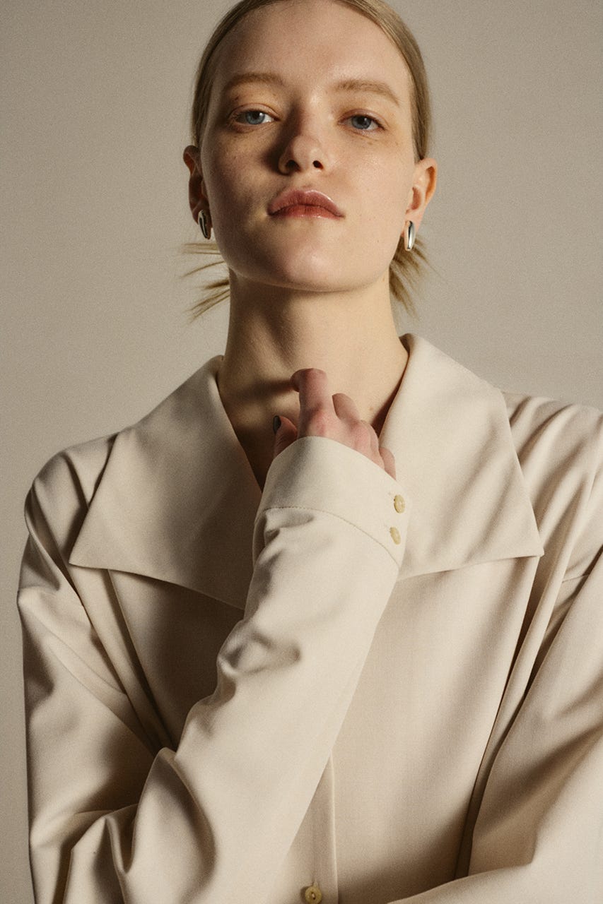 【26FW PRE ORDER】Collar loose wide SH IVOY 38