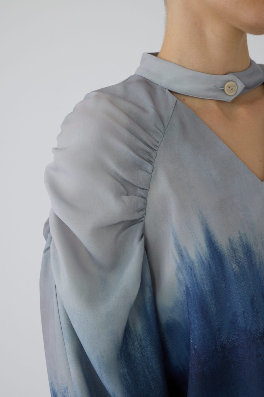 9/16- order start U-art choker blouse BLU 38