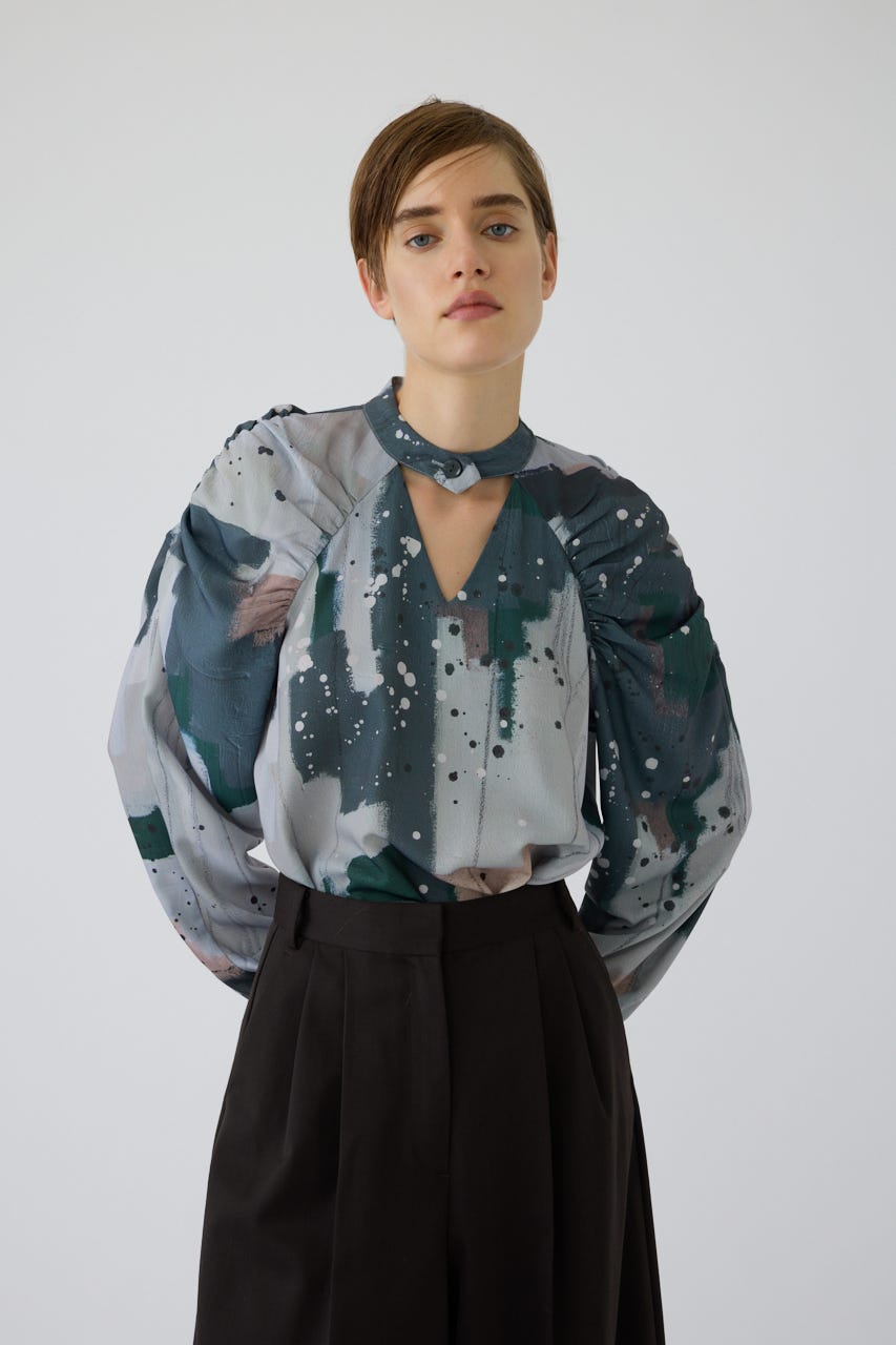 9/16- order start U-art choker blouse GRN 38