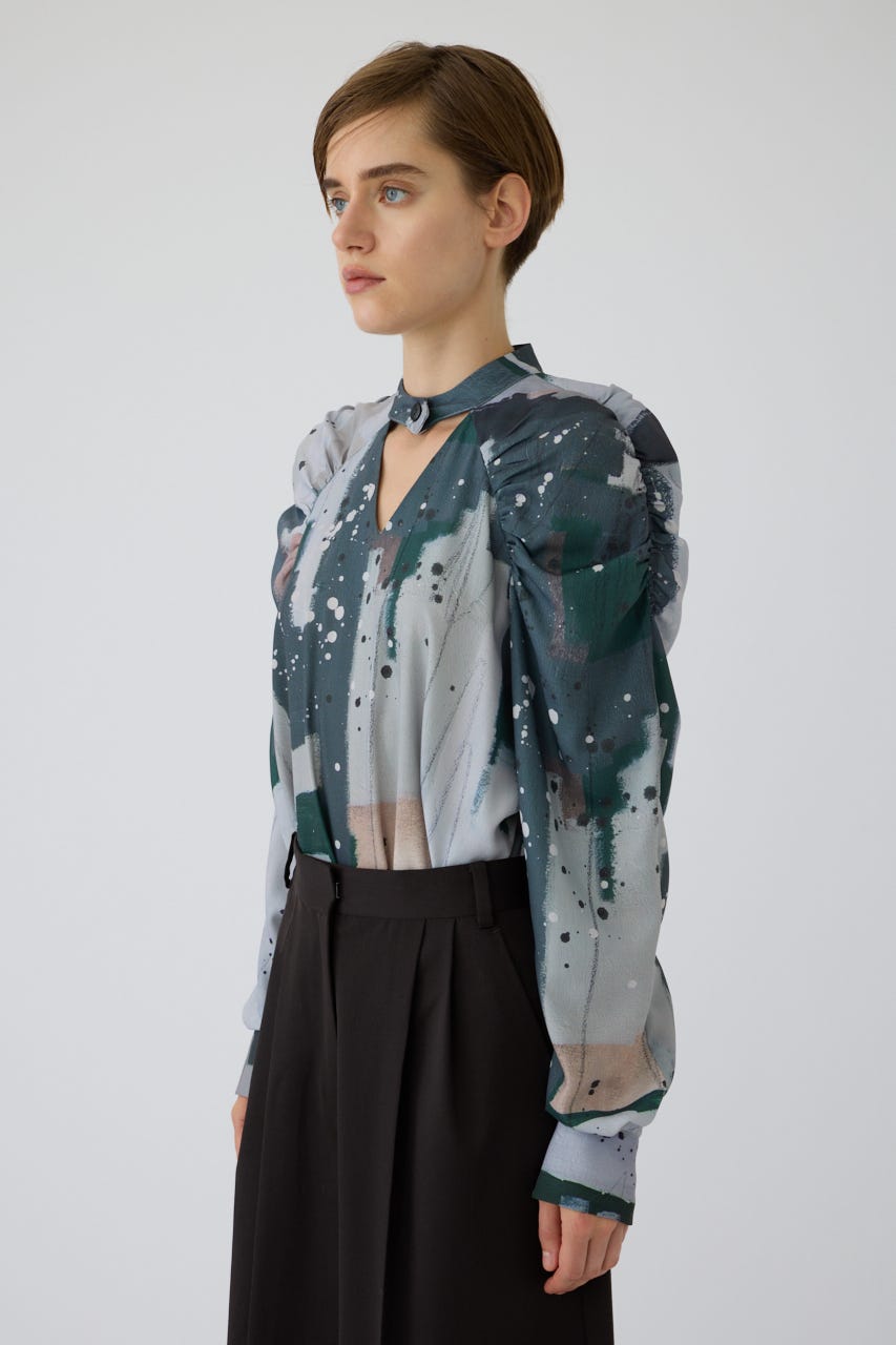 9/16- order start U-art choker blouse GRN 38