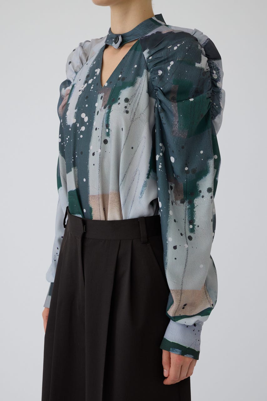 9/16- order start U-art choker blouse GRN 38