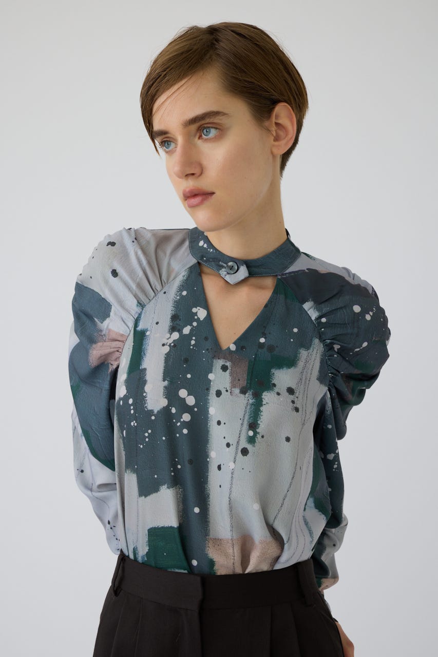 9/16- order start U-art choker blouse GRN 38