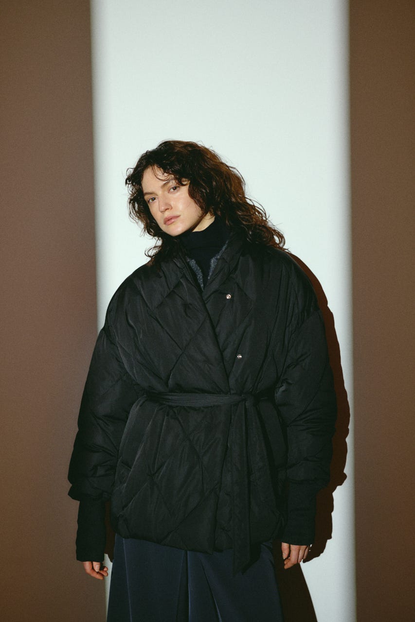 【26FW OUTER PRE ORDER】Dolman short down BLK FREE