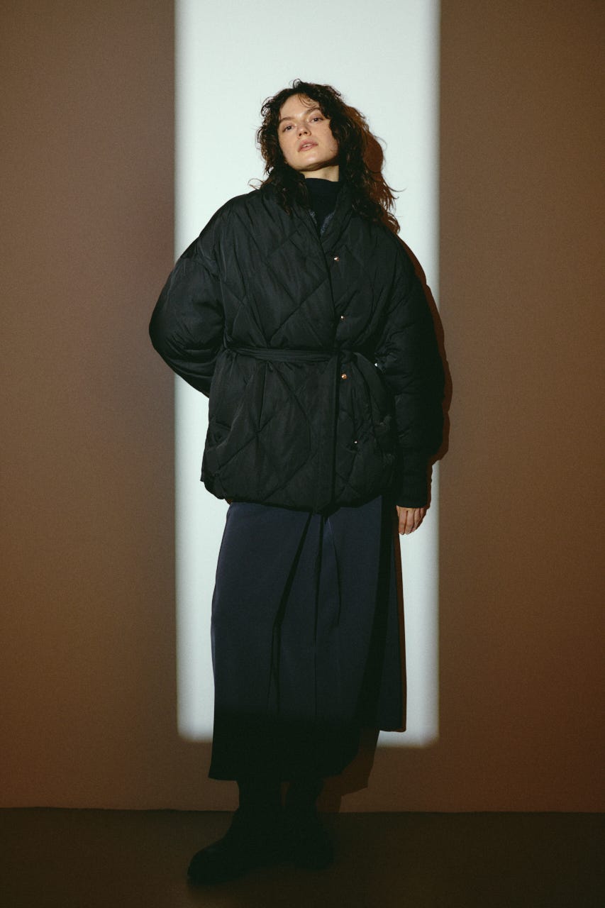 【26FW OUTER PRE ORDER】Dolman short down BLK FREE