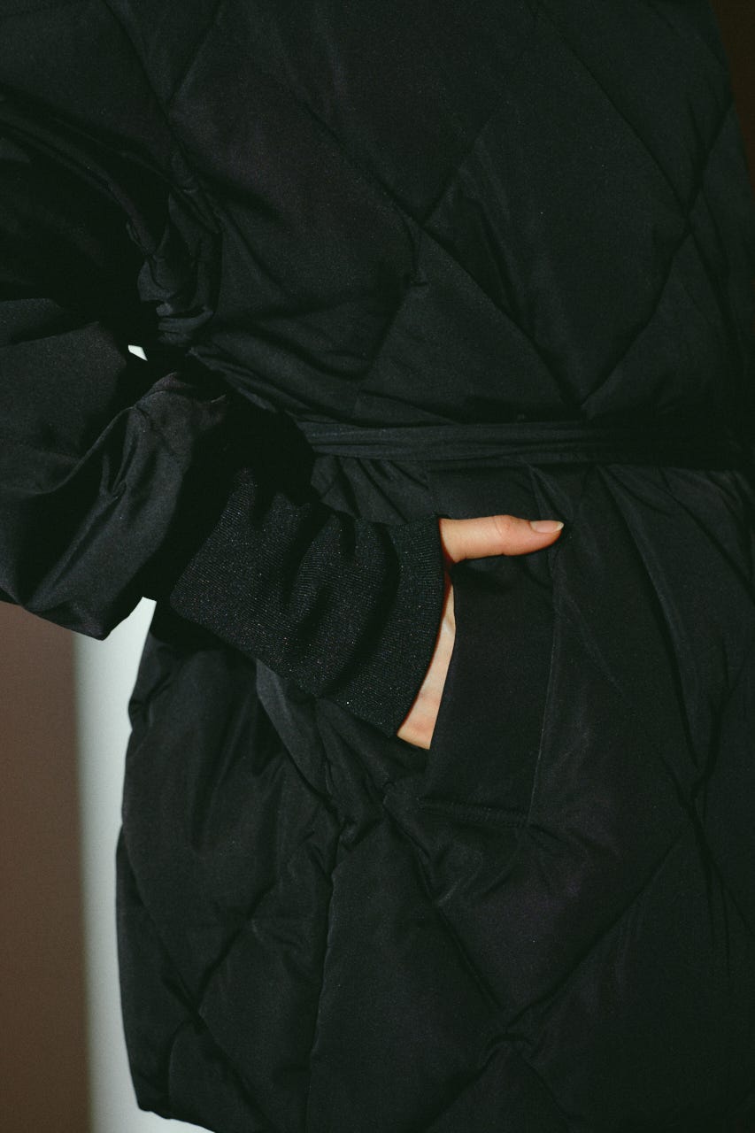 【26FW OUTER PRE ORDER】Dolman short down BLK FREE