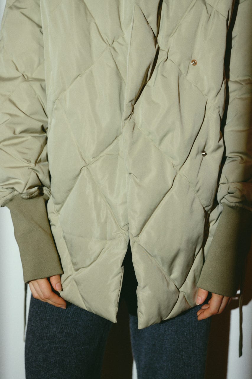 【26FW OUTER PRE ORDER】Dolman short down GREIGE FREE