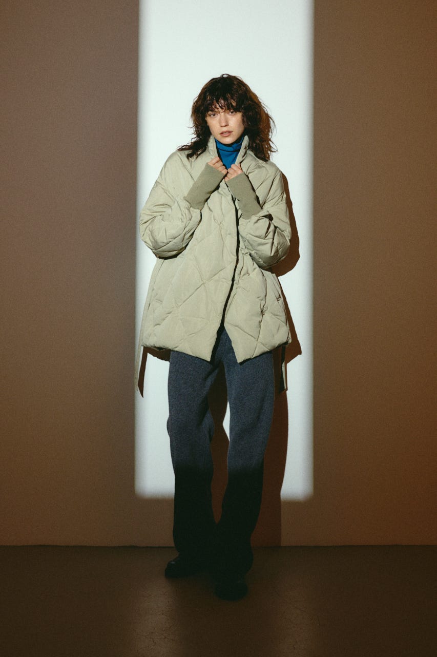 【26FW OUTER PRE ORDER】Dolman short down GREIGE FREE